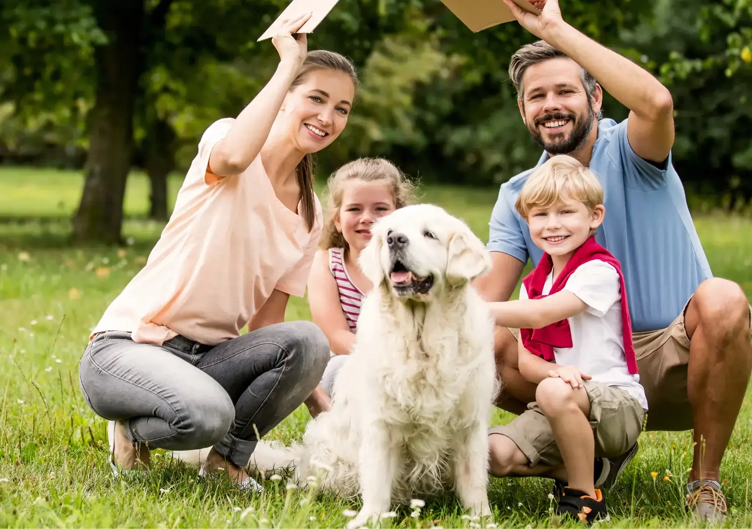 Scoop Heroes | Dog Image | Happy family with their dog