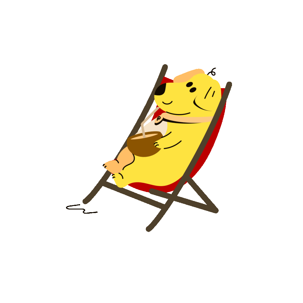 Scoop Heroes Icon GIF | Dog relaxing